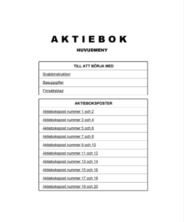 Aktiebok 20 poster