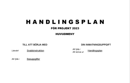 Handlingsplan projekt