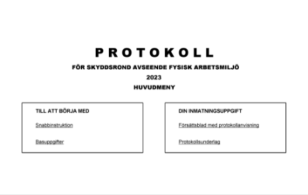 Protokoll skyddsrond fysisk arbetsmiljö