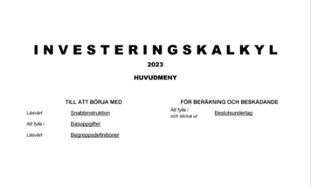 Investeringskalkyl