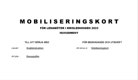 Mobiliseringskort krisledning