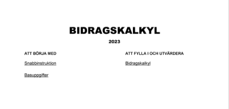 Bidragskalkyl