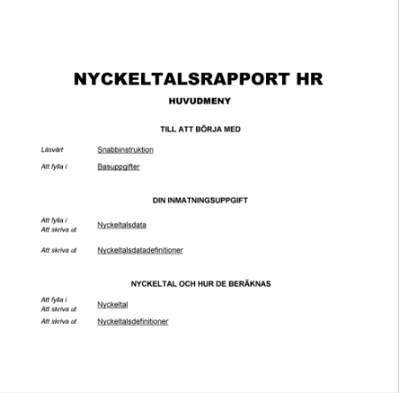 Nyckeltalsrapport HR