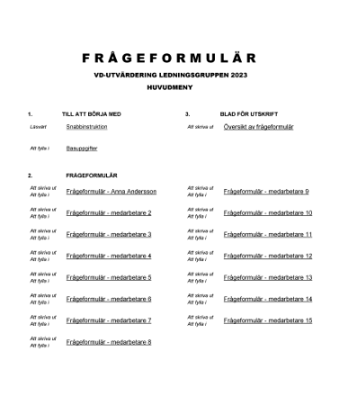 VD-utvärdering – ledningsgruppen