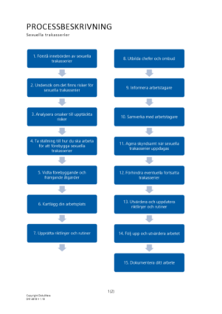 Processbeskrivning sexuella trakasserier