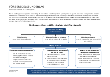 Förberedelseunderlag inför upprättande av coachingplan