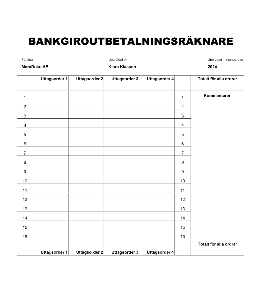 Bankgiroutbetalningsräknare