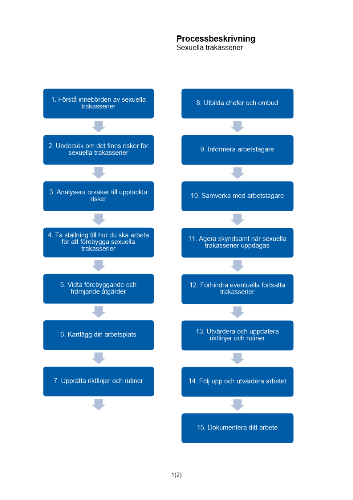 Processbeskrivning sexuella trakasserier