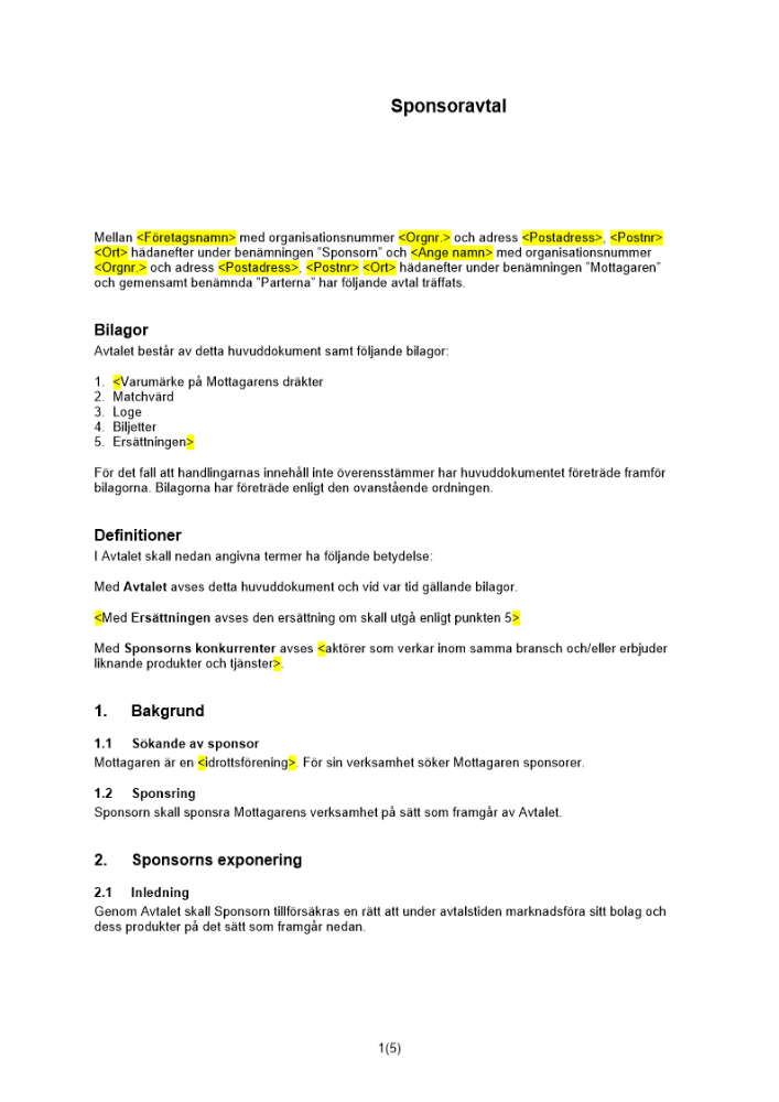 Sponsoravtal _Dräktsponsring_
